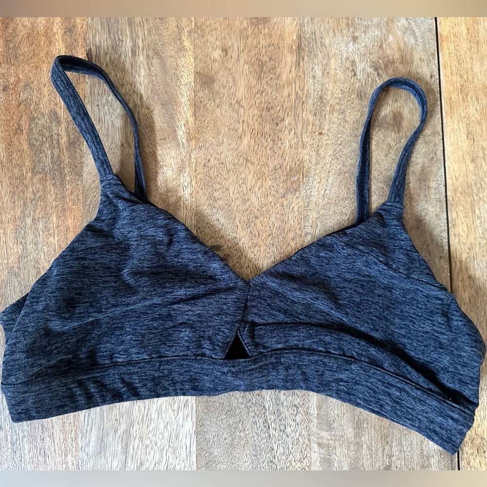 Alo heathered dark grey bra size small